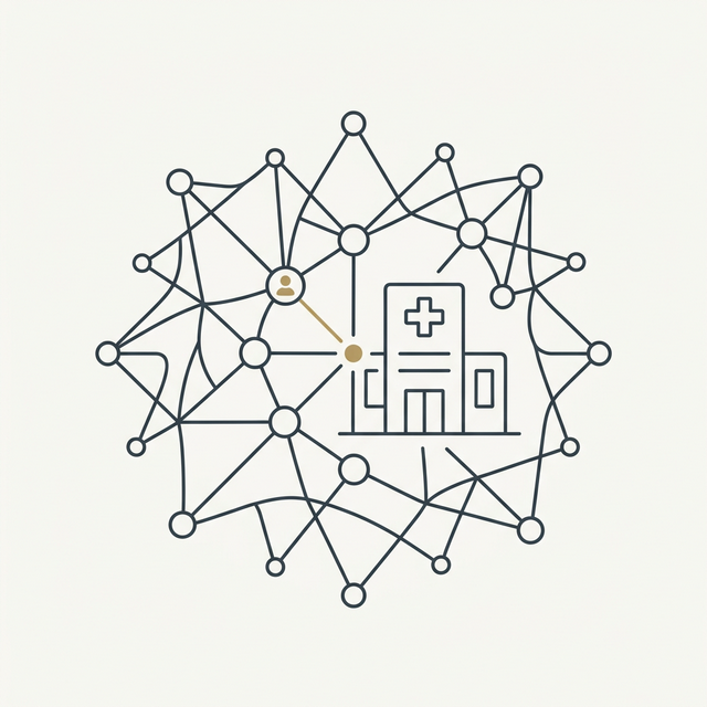 Healthcare network illustration